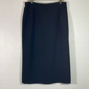 Collin Creek Vintage Make in USA Black Skirt Elastic Back Fully Lined   Size 14
